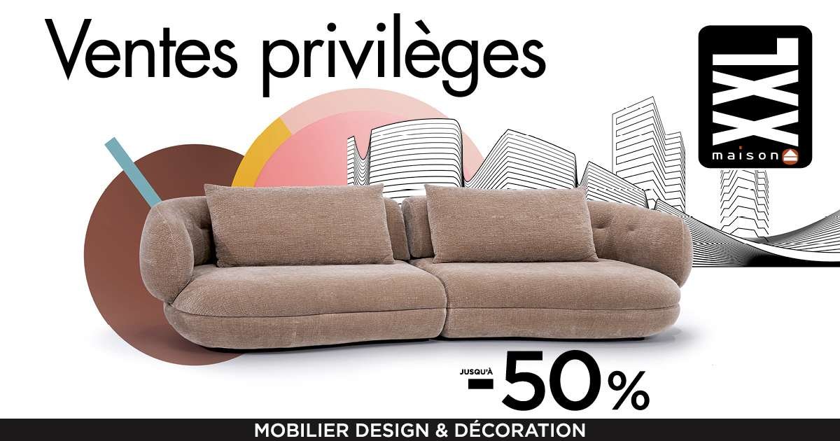 Achetez votre canapé design à -50%